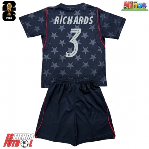 Estados Unidos Chris Richards #3 Segunda Equipación Niños Mundial 2026 Manga Corta (+ Pantalones cortos)